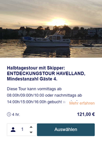 Halbtagestour Havelland Potsdam