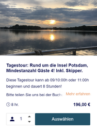 Tagestour rund um die Insel Potsdam