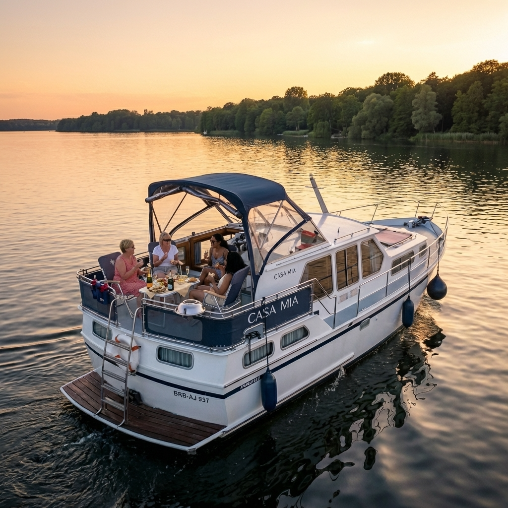 Paar auf der Casa Mia Bootstouren-Potsdam