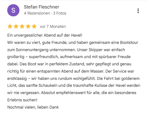 Bewertung Stefan